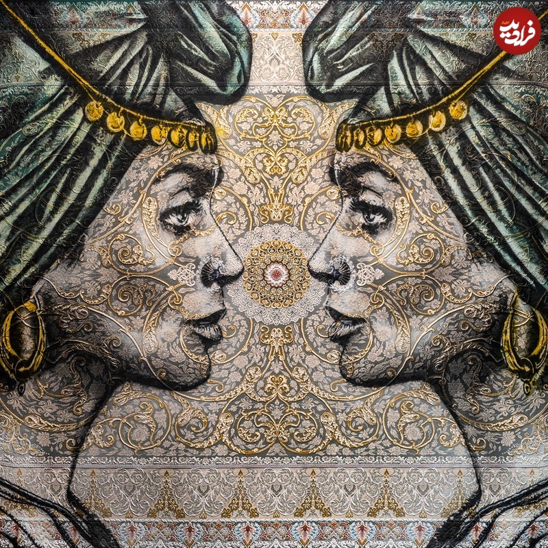 نقاشی‌های شگفت‌انگیزی که روی «فرش ایرانی» کشیده شده‌اند