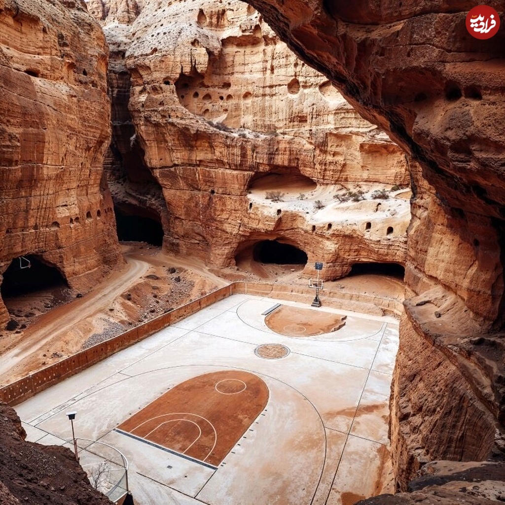 منظره خیال‌انگیز در بیابان‌های عربستان