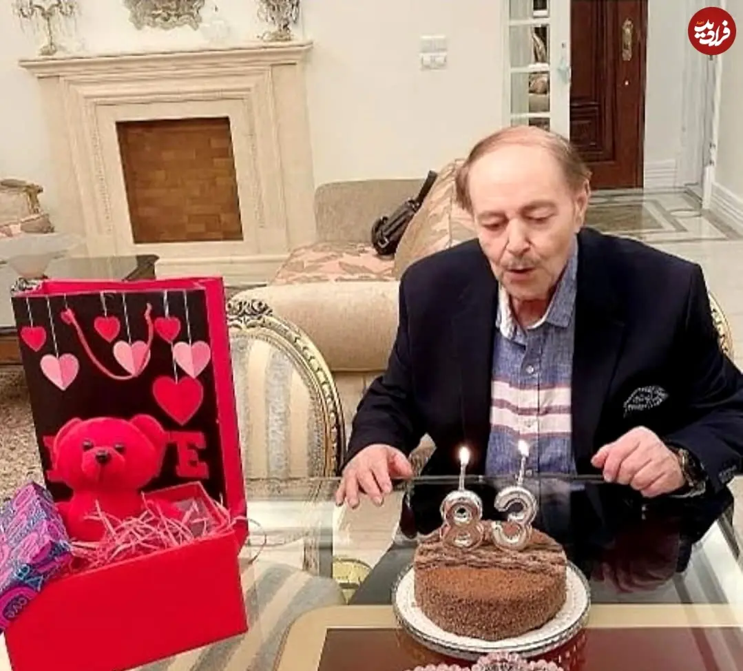 عکس| سفر در زمان؛ «همایون» بازیگر مشهور قبل انقلاب در جشن تولد 83 سالگی اش؛ سال 99