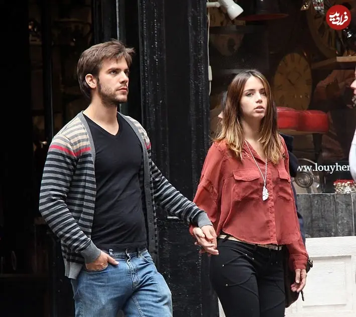 عکس| سفر در زمان؛ «آنا د آرماس» و مارک کلوته در حال خرید در مادرید؛ سال 1390