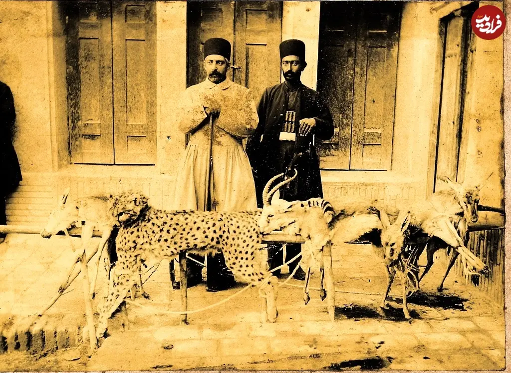 عکس| سفر به ایران قدیم؛ ژست «فرمانفرما» در کنار حیواناتی که شکار کرده بود؛ ۱۲۰ سال قبل