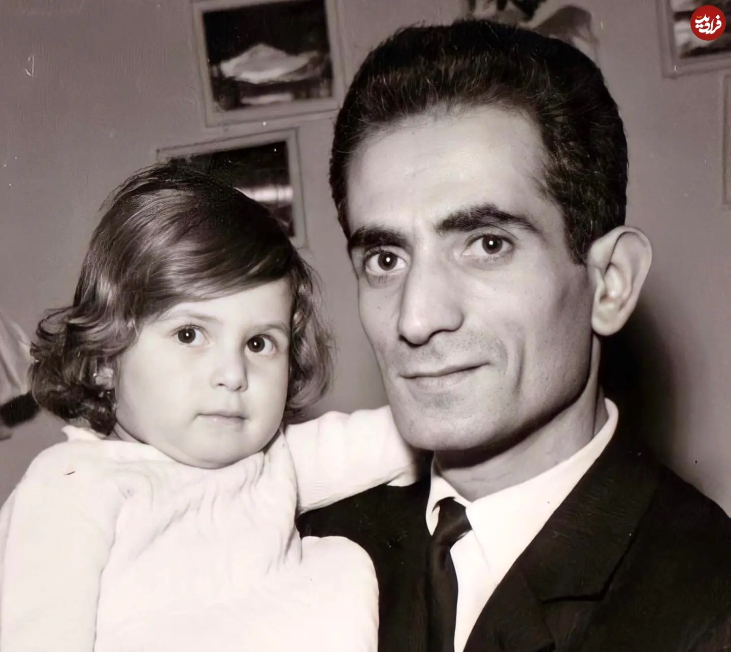 عکس| سفر در زمان؛ «کیومرث ملک مطیعی» در جوانی و به همراه دخترش کتایون