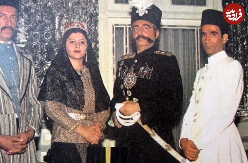 زهرا-حاتمی،-جمشید-مشایخی،-پرویز-فنی-زاده-و-مرتضی-احمدی-در-پشت-صحنه-فیلم-«امیرکبیر»