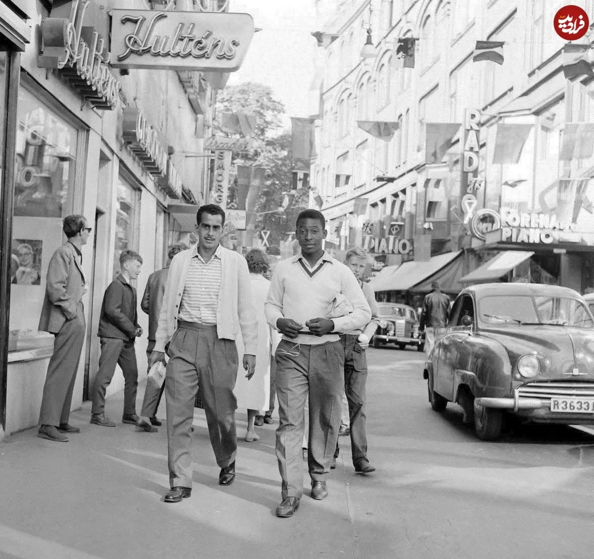 عکس| سفر در زمان؛ «پله 17 ساله» در سوئد و قبل از شروع جام جهانی 1958