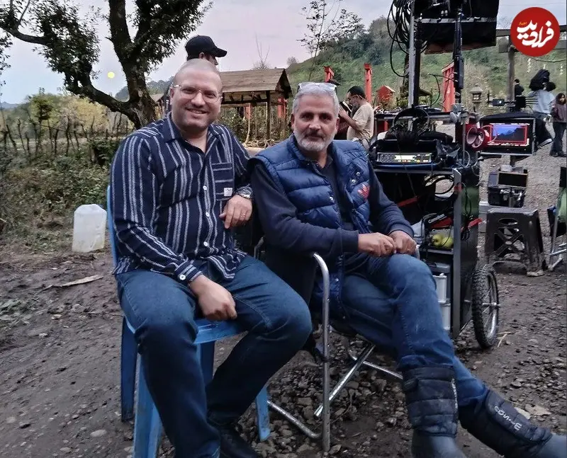 عکس| سفر زمان؛ چهرۀ «مرتضی» (سریال از یاد رفته) در 37 سالگی در پشت‌صحنه فیلم جدیدش