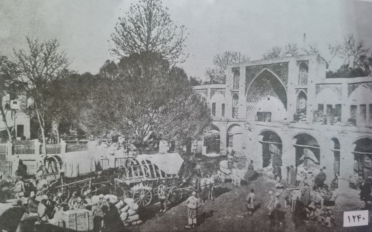 عکس؛ سفر در زمان؛ سبزه‌میدان (میدان ۱۵ خرداد کنونی) در زمان حکومت ناصرالدین‌شاه