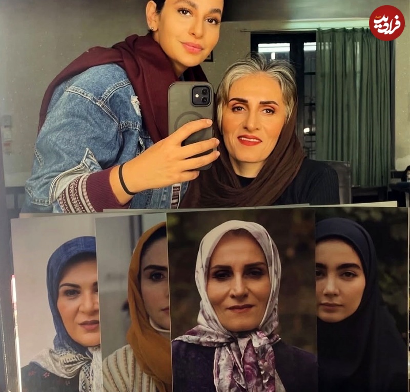 عکس| سفر زمان؛ «جمیله، زن تقی» در اتاق گریم سریال «پایتخت 7»