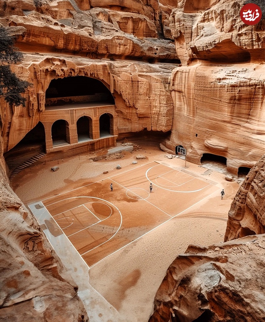 منظره خیال‌انگیز در بیابان‌های عربستان