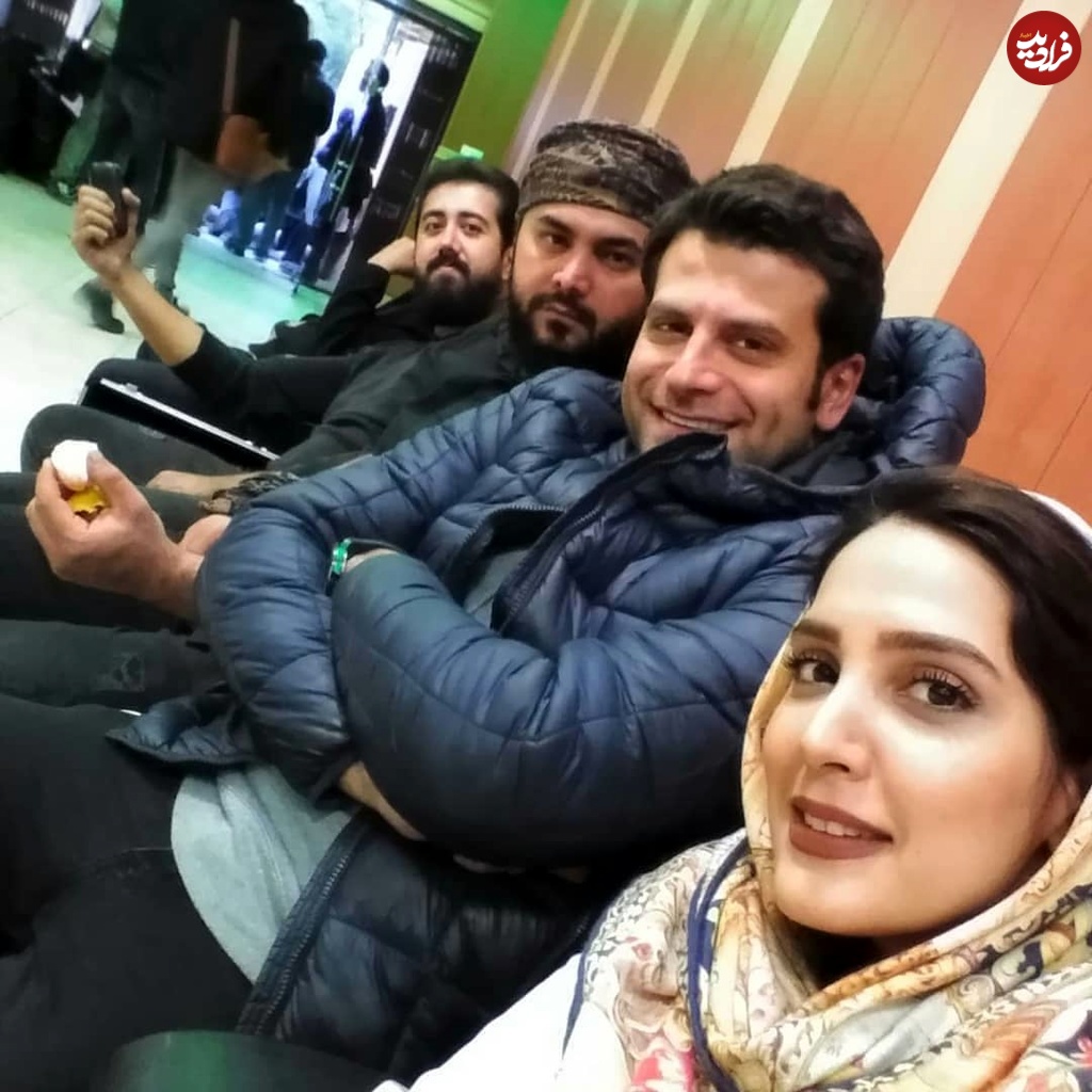 عکس| سفر در زمان؛ «الناز مافی و جواد» در پشت صحنه سریال بچه مهندس 3؛ سال 99