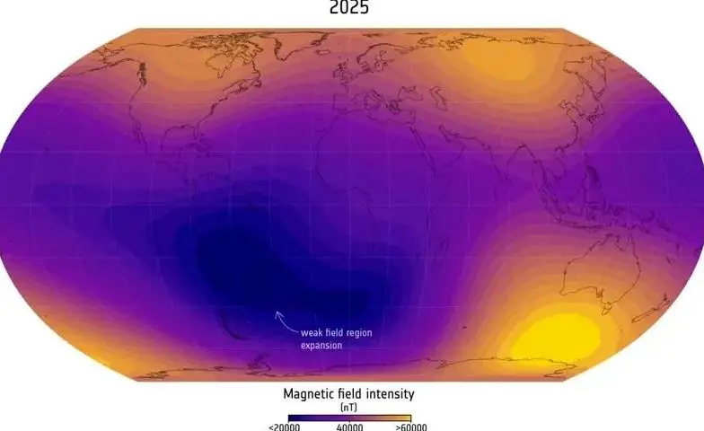 تغییر بزرگ در میدان مغناطیسی زمین؛ رویدادی که ماهواره‌ها را تهدید می‌کند