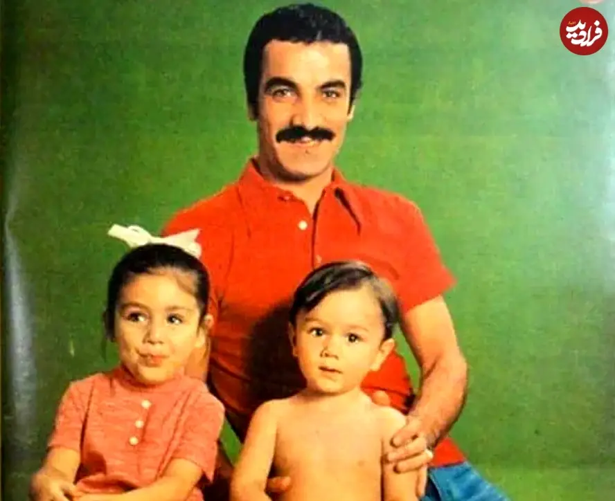عکس| سفر در زمان؛ «سعید راد» در جوانی و در کنار فرزندان خردسال اش؛ دهه 50