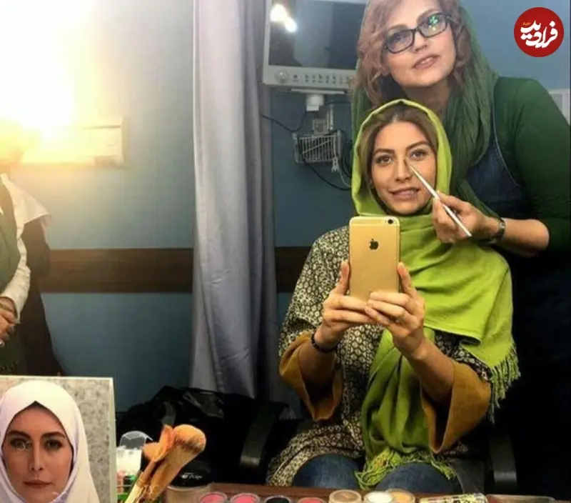 عکس| سفر زمان؛ چهره «فریبا نادری» در اتاق گریم «پرستاران»؛ سال ۹۴