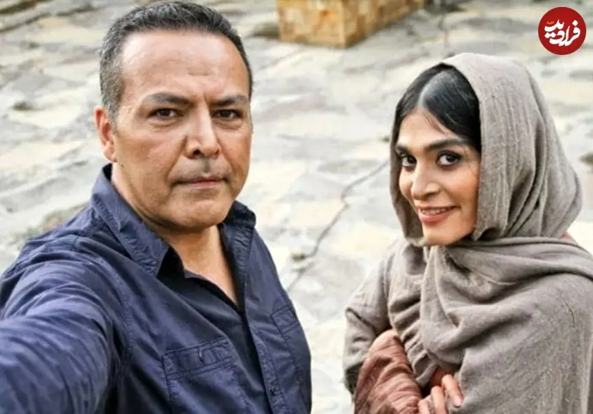 عکس| سفر در زمان؛ «فریبرز عرب نیا و اندیشه فولادوند» در پشت صحنه فیلم گاهی؛ سال 94