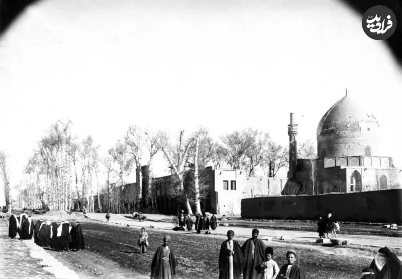 عکس| سفر زمان؛ منظرۀ خیابان «چهارباغ» اصفهان در دوران قاجار