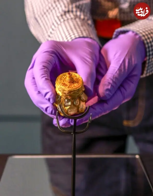 زیبایی شگفت‌انگیز «کریستال طلاکوب» که بعد از 1100 سال از زیر خاک بیرون آمده است