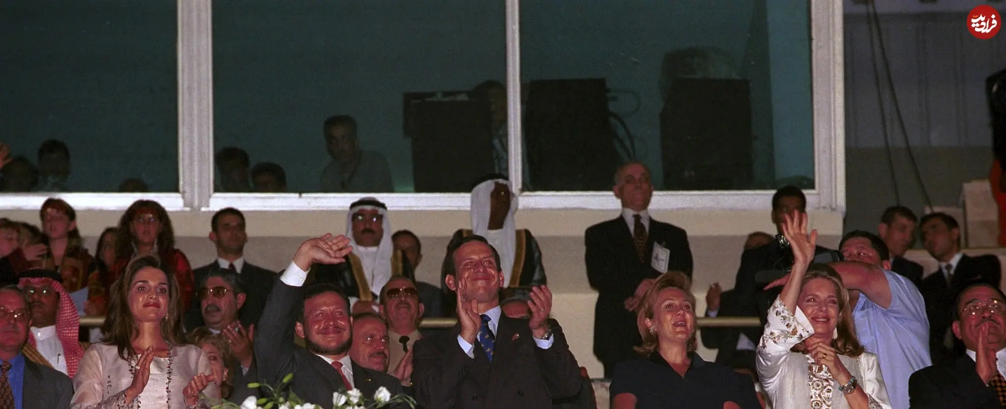 عکس| سفر در زمان؛ «ملک عبدالله دوم، پادشاه اردن و همسرش ملکه رانیا» در یک مراسم؛ سال 1378