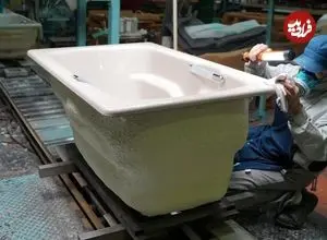 ببینید| فرآیند دیدنی ساخت وان های حمام چدنی در کارخانه ای قدیمی در ژاپن