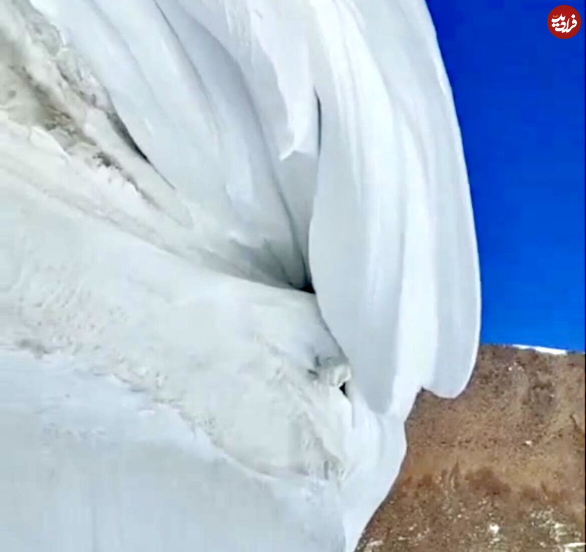 (ویدئو) نمایی از ارتفاع 12 متری برف در این نقطه از ایران