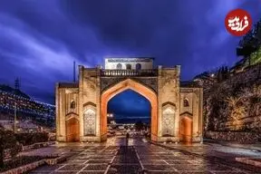 عکس| سفر زمان؛ منظرۀ دروازه قرآن شیراز در 77 سال قبل