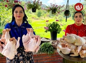 ببینید؛ غذای روستایی در گیلان؛ پخت خورشت فسنجان با مرغ و تهیه بورانی