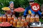 ببینید| غذای روستایی در آذربایجان؛ برداشت سیب گلاب از باغ و تهیه مربا با آن