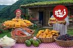 ببینید؛ غذای روستایی در آذربایجان؛ تهیه ساندویچ آووکادو و سالمون در روستایی زیبا
