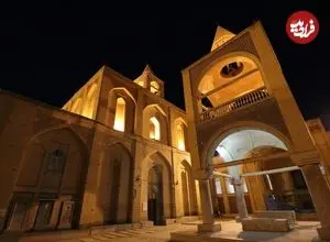 عکس| فرش سه بعدی قرن ۱۹ میلادی در کلیسای وانک اصفهان