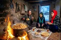 ببینید| غذای روستایی در افغانستان؛ پخت قابلی پلو آتشی در غار