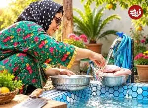 ببینید| غذای روستایی در ایران؛ پخت زرشک پلو با مرغ در روستایی زیبا