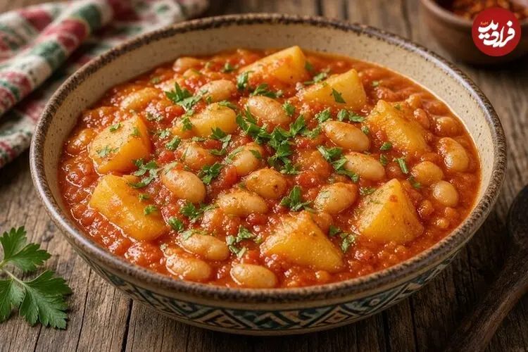 طرز تهیه خوراک لوبیا چیتی اقتصادی و سریع؛ ناهار ساده در کمتر از ۴۵ دقیقه