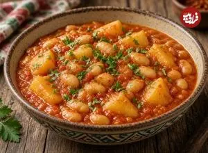 طرز تهیه خوراک لوبیا چیتی اقتصادی و سریع؛ ناهار ساده در کمتر از ۴۵ دقیقه
