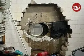 عکس| سرقت سینمایی از بانک اشپارکاسه آلمان؛ ۹۰ درصد صندوق‌های امانات غارت شد