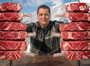 ببینید| غذای روستایی در آذربایجان؛ تهیه دونر کباب با استیک تاماهاوک