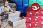 ببینید| مراحل جالب ساخت چمدان با استفاده از ورق‌ فلزی بشکه های قدیمی