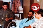 عکس؛ سفر در زمان؛ عیادت «شهید رجایی از رهبر انقلاب» در بیمارستان؛ سال 60