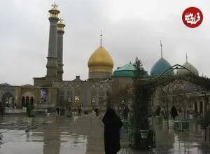 عکس| سفر زمان؛ یک تصویر زیبا از ورودی حرم شاه‌عبدالعظیم در دوران ناصرالدین شاه