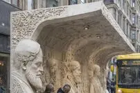 تصاویر؛ طرح جالب ترین ایستگاه اتوبوس ایران در شیراز