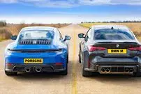 (تصاویر) درگ پورشه 911 GTS هیبرید و بی ام و M4 CS، نزدیک‌ترین رقابت!