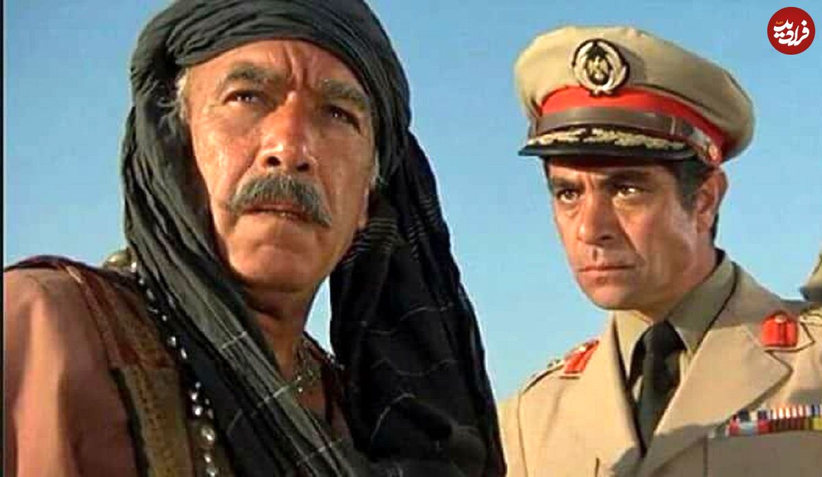 (عکس) «بهروز وثوقی و آنتونی کوئین» در پشت صحنه فیلم کاروان ها؛ سال 56