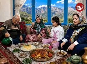 ببینید| غذای روستایی در ایران؛ پخت مرغ کامل در شیر به روش یک بانوی روستایی