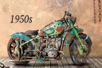 ببینید؛ مراحل بازسازی، تعمیر و رنگ آمیزی یک موتور سیکلت 750 سی سی زنگ زده مدل 1950
