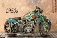 ببینید؛ مراحل بازسازی، تعمیر و رنگ آمیزی یک موتور سیکلت 750 سی سی زنگ زده مدل 1950