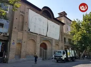 عکس| سفر زمان؛ منظرۀ «باب عالی» در خیابان ناصرخسرو در دوران ناصرالدین شاه