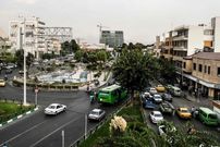 عکس؛ سفر در تاریخ؛ ظاهر «عابران، خودروها، اتوبوس ها و میدان بهارستان»؛ دهه 40