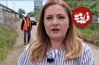 ببینید| لحظه فرار خبرنگار در پخش زنده پس از انفجار پهپاد