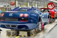 ببینید| چگونه ابرخودروهای گران قیمت بوگاتی در کارخانه ساخته می شوند؟