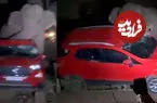 ببینید| فیل در جستجوی انبه یک خودرو را واژگون کرد