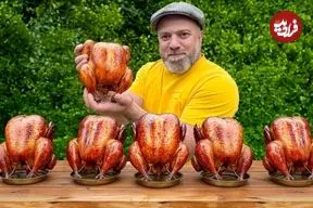 ببینید| غذای روستایی در آذربایجان؛ تهیه 6 مرغ بریانی به روشی متفاوت