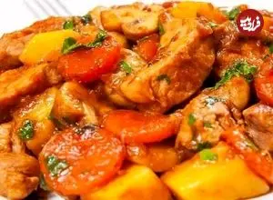 طرز تهیه خوراک بادمجان و مرغ ویژه افطار