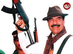 عکس| سفر به تاریخ؛ نماز خواندن «صدام» با کفش در چمنزار